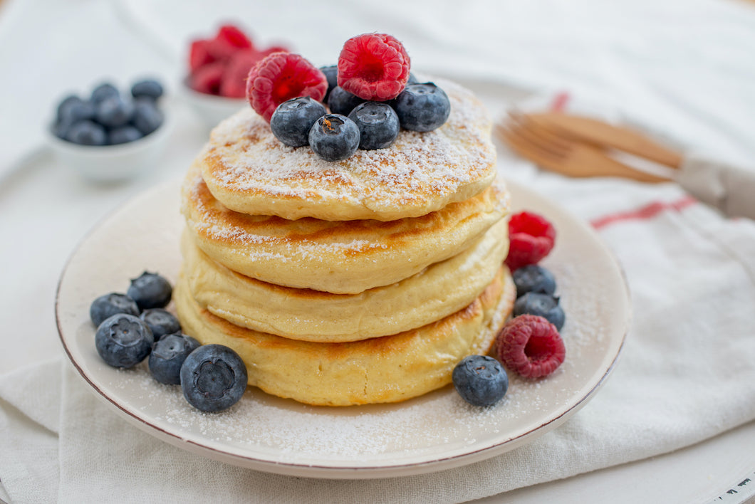 Fluffy and Fruity Vegan Pancakes
